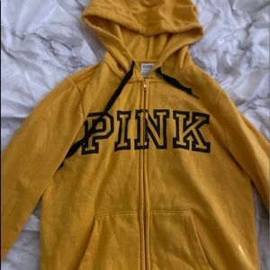 Victoria Secret PINK Yellow Zip Up Jacket